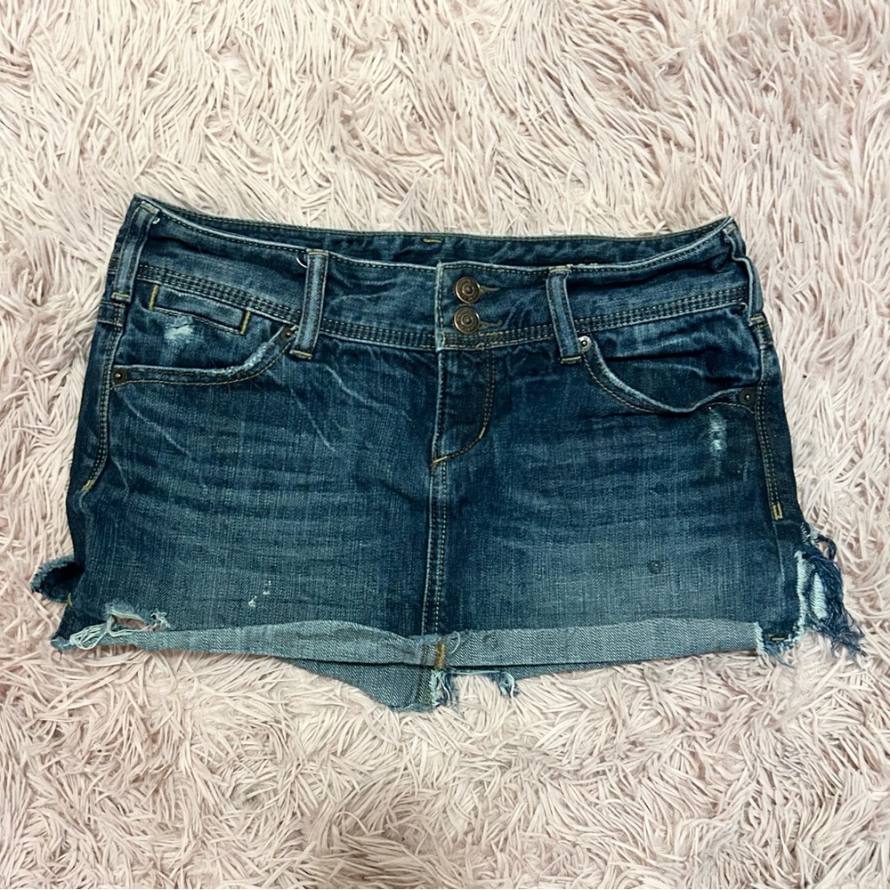 Mini denim skirt